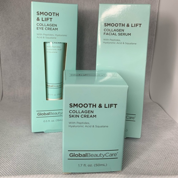 Global Beauty Care Smooth & Lift Collagen Facial Serum, Eye Cream, & Skin Cream - Picture 1 of 6
